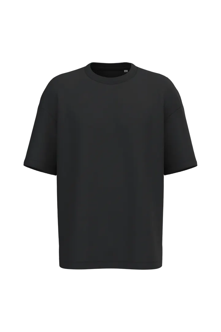 T-shirt écoresponsable oversize French Terry unisexe Black