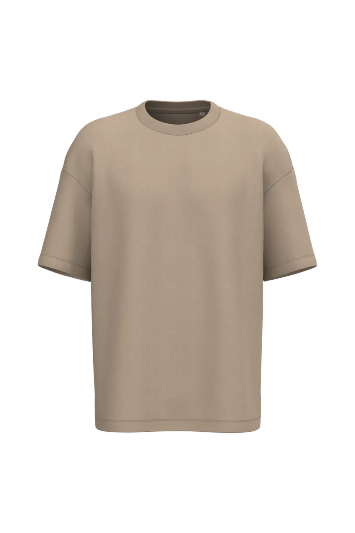 T-shirt écoresponsable oversize French Terry unisexe Wet Sand