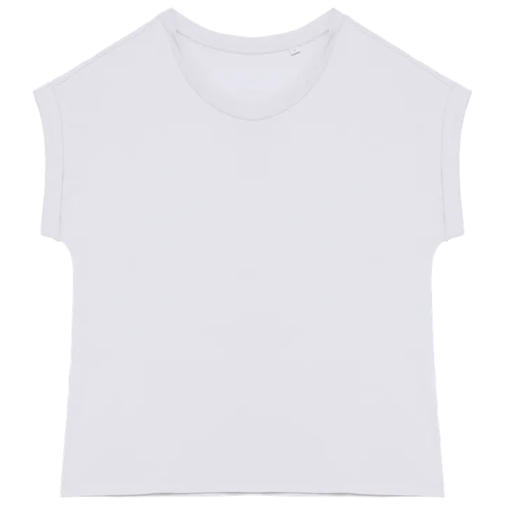 T-shirt écoresponsable manches à revers femme White