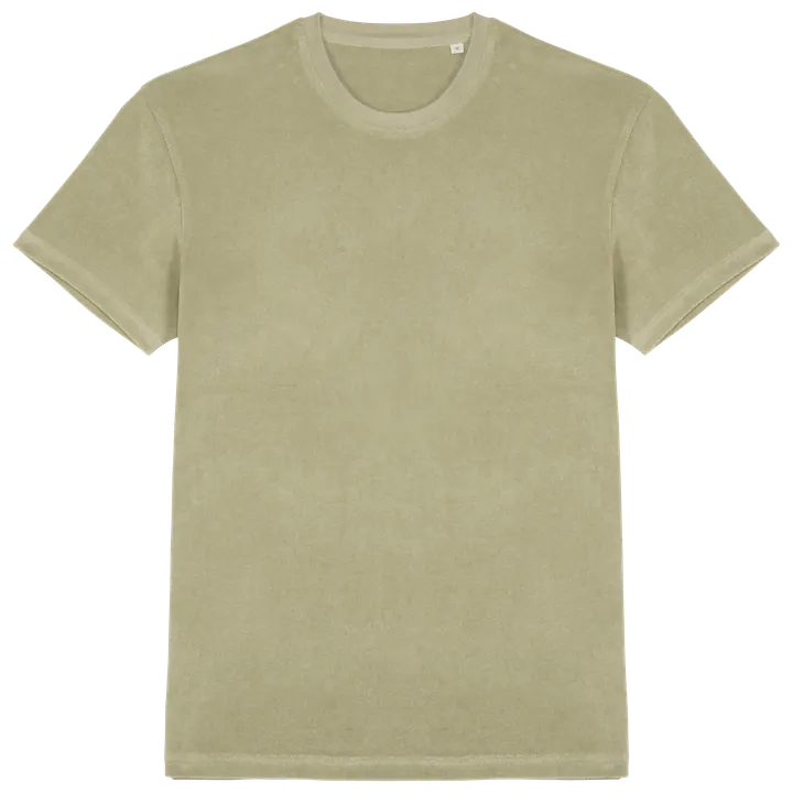 T-shirt écoresponsable en éponge homme Almond Green