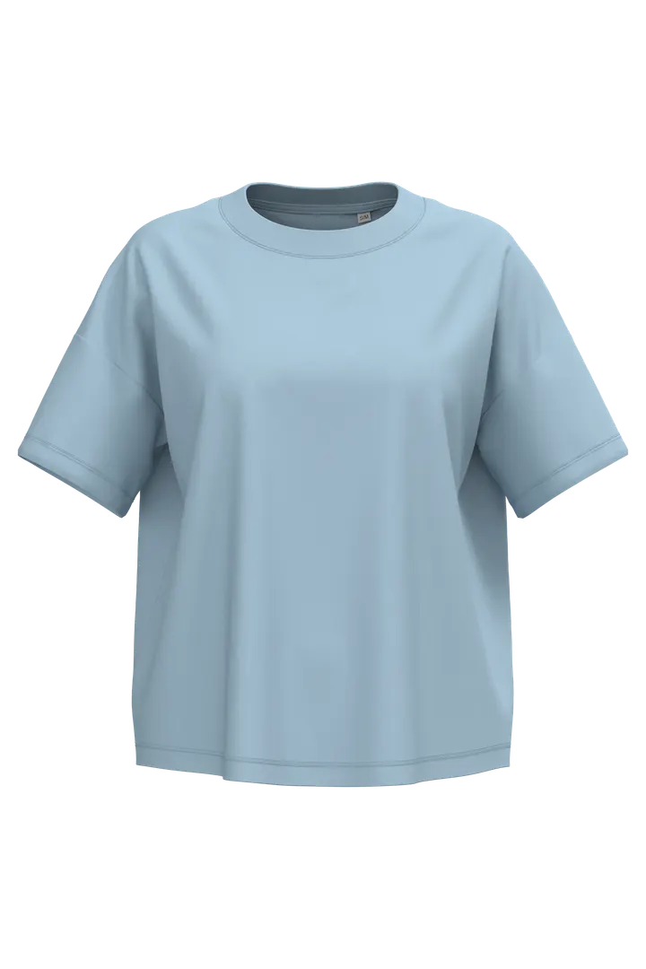Umweltfreundliches Oversize Damen-T-Shirt Aquamarine