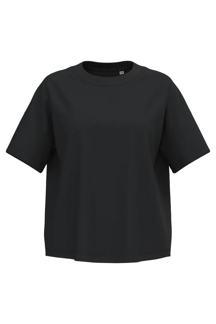 Umweltfreundliches Oversize Damen-T-Shirt Black