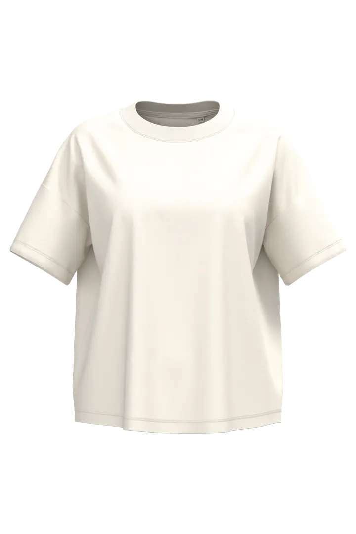 Umweltfreundliches Oversize Damen-T-Shirt Ivory