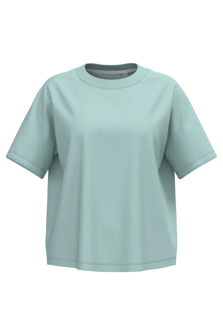 Umweltfreundliches Oversize Damen-T-Shirt Jade Green