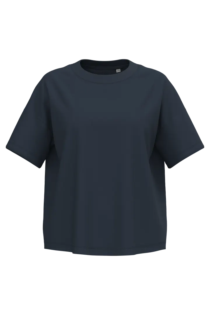 Umweltfreundliches Oversize Damen-T-Shirt Navy Blue
