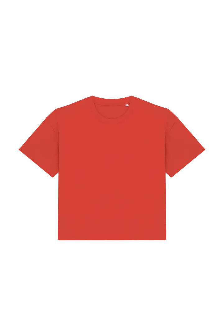 Umweltfreundliches Oversize Damen-T-Shirt Paprika