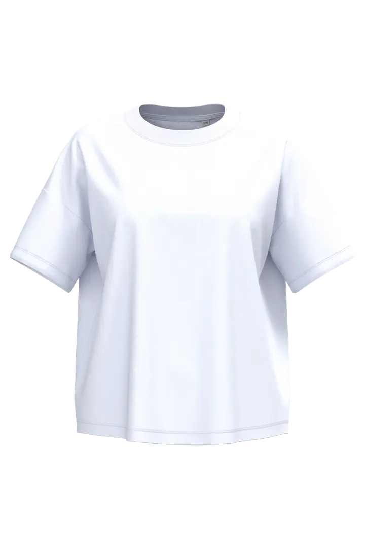 Umweltfreundliches Oversize Damen-T-Shirt White