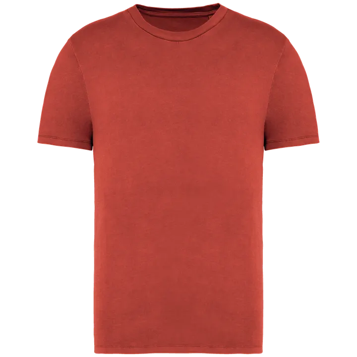 T-shirt écoresponsable délavé unisexe Washed Paprika