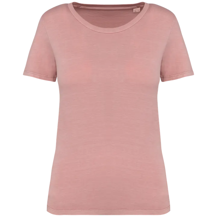 T-shirt écoresponsable délavé femme Washed Petal Rose