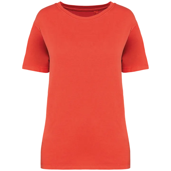 Ausgewaschenes Damen-T-Shirt Washed Paprika