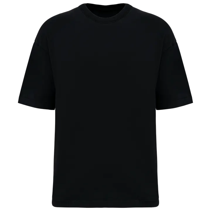 Ausgewaschenes umweltfreundliches Oversize Herren T-Shirt Washed black