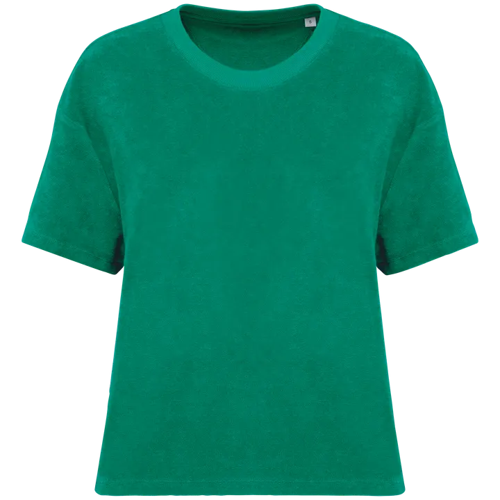 T-shirt écoresponsable en éponge femme Malachite Green
