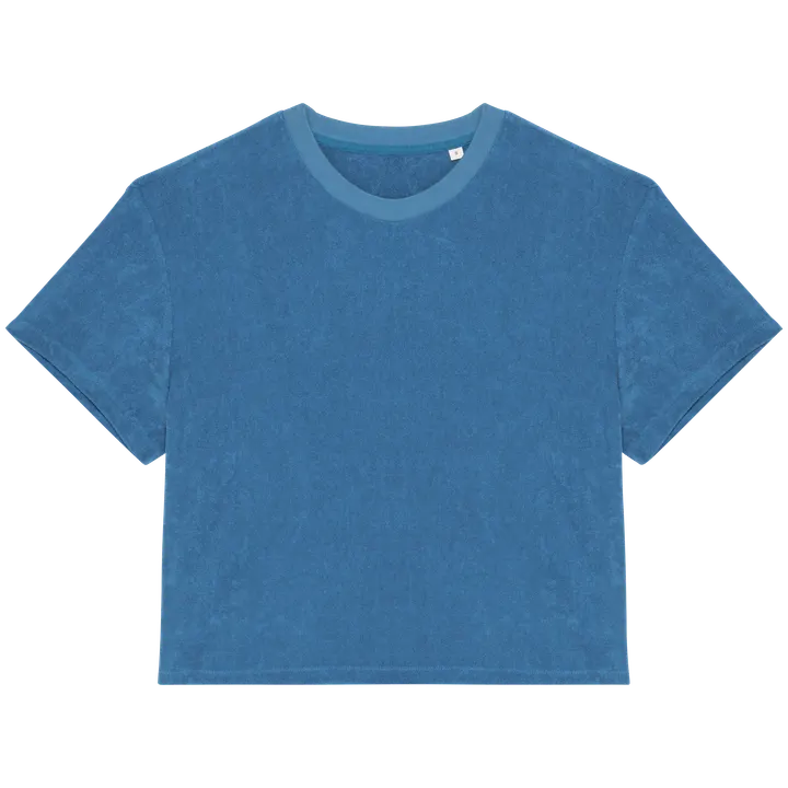 T-shirt écoresponsable en éponge femme Riviera Blue