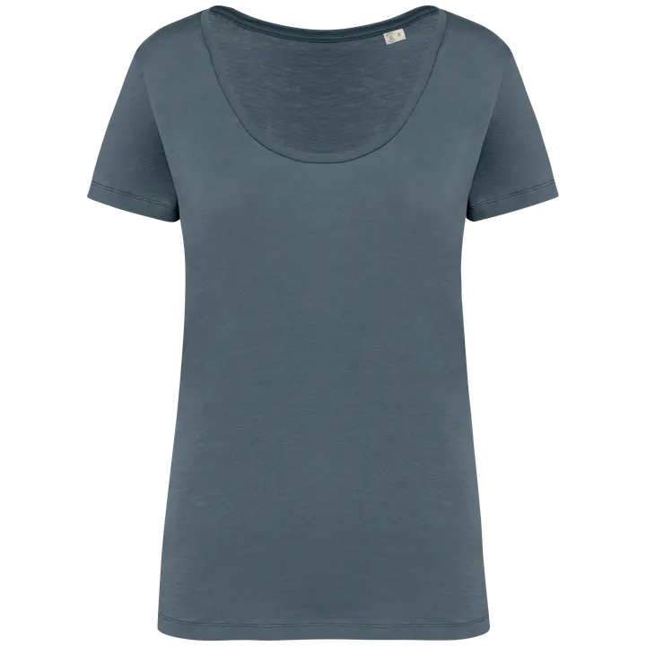 Umweltfreundliches Damen-Slub-T-Shirt Mineral Grey