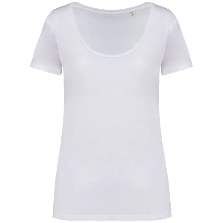 Umweltfreundliches Damen-Slub-T-Shirt White