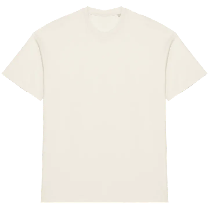 Umweltfreundliches Unisex T-Shirt mit hängenden Schultern Ivory