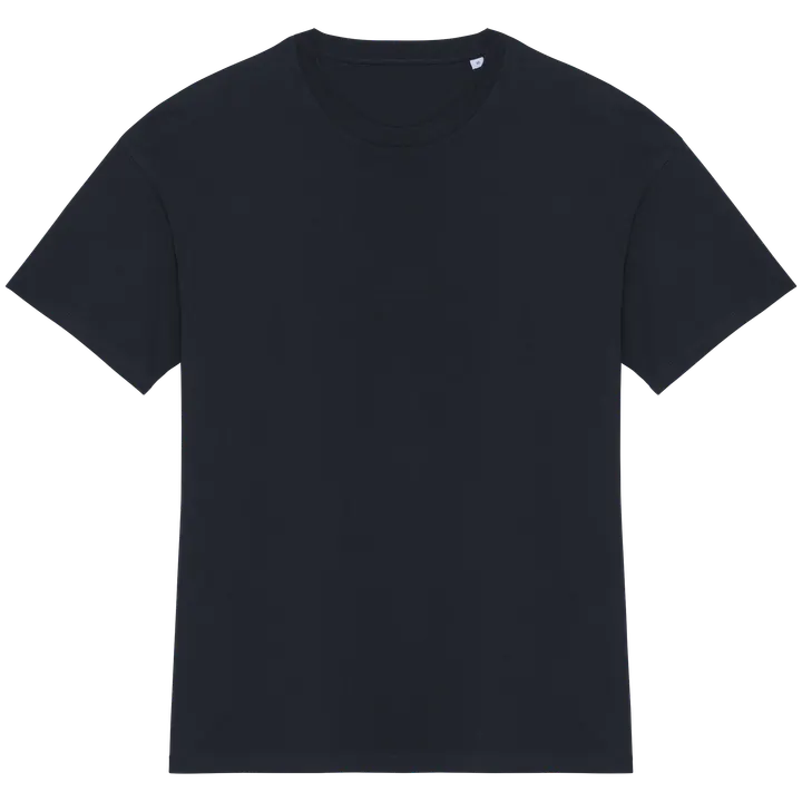 Umweltfreundliches Unisex T-Shirt mit hängenden Schultern Navy Blue