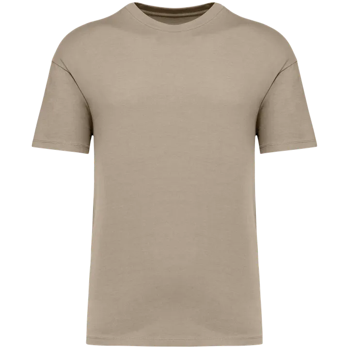 Umweltfreundliches Unisex T-Shirt mit hängenden Schultern Wet Sand