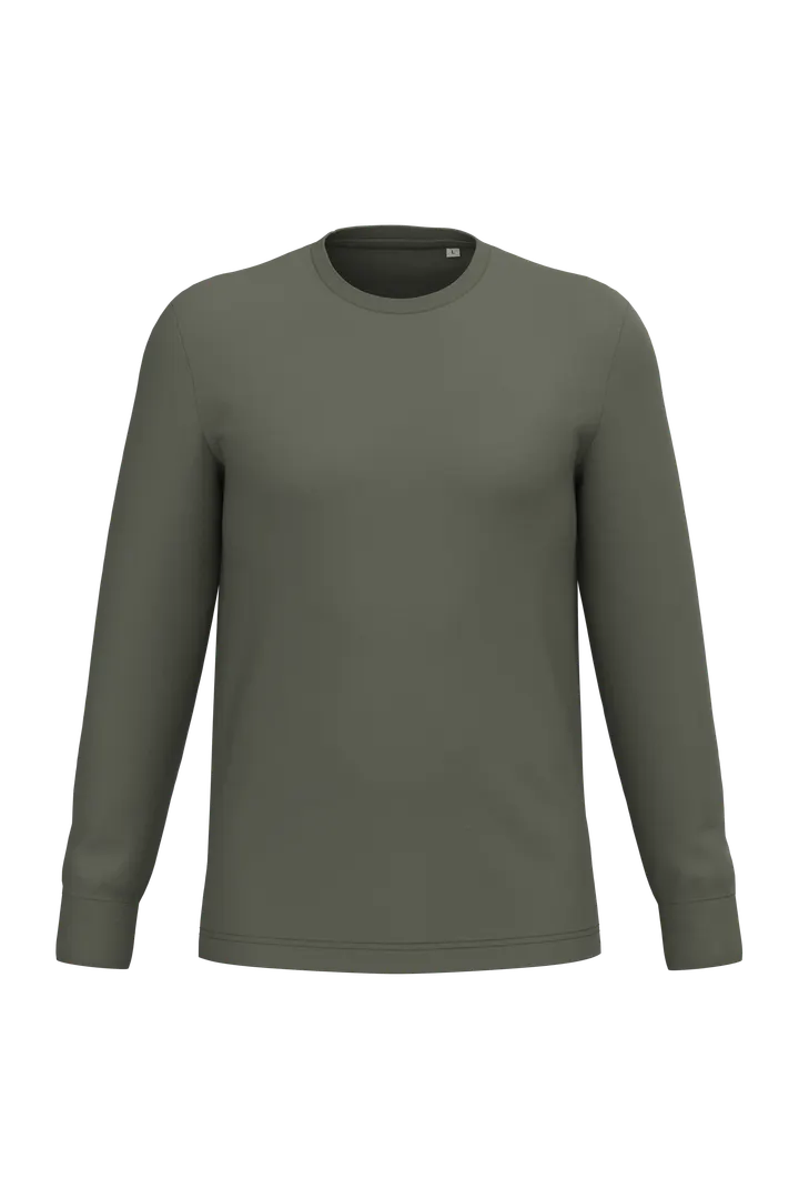 Umweltfreundliches Unisex T-Shirt mit langen Ärmeln Organic Khaki