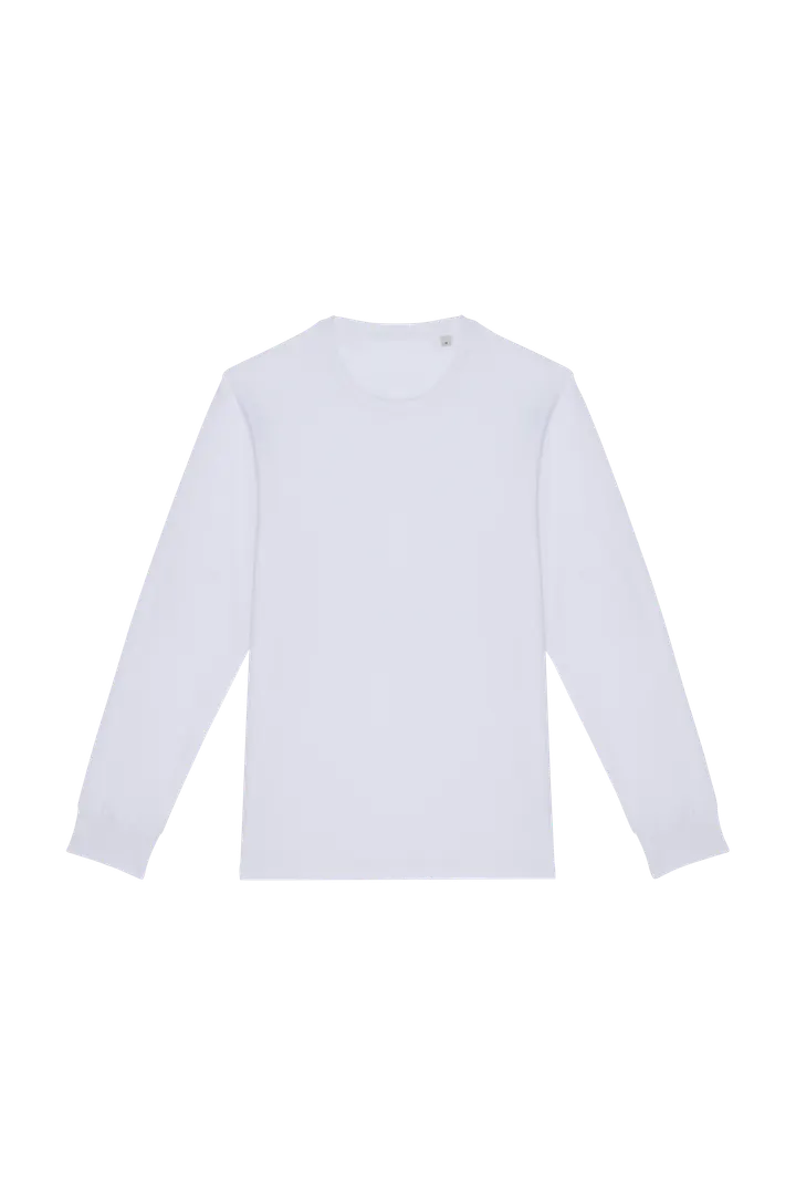 Umweltfreundliches Unisex T-Shirt mit langen Ärmeln White