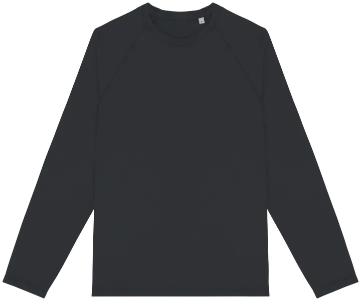 Umweltfreundliches Raglan-Langarmshirt für Herren Washed Coal Grey