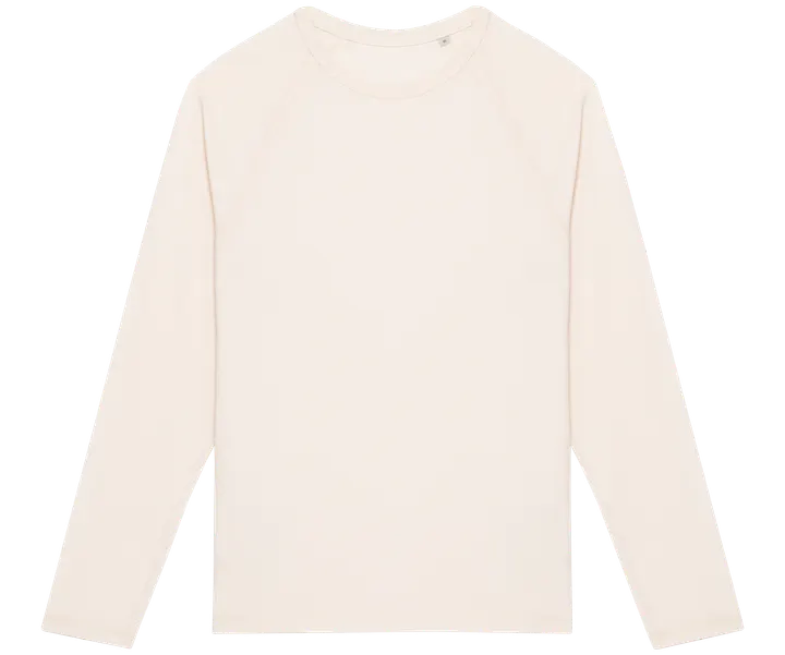 Umweltfreundliches Raglan-Langarmshirt für Herren Washed Ivory