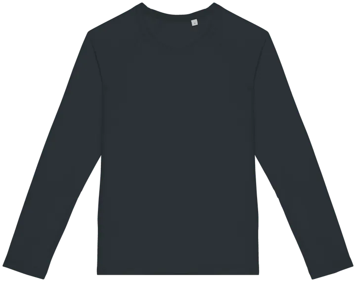 T-shirt écoresponsable raglan manches longues femme Washed Coal Grey