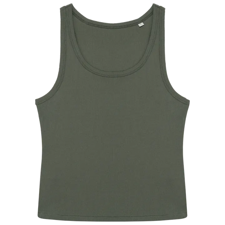 Umweltfreundliches Ripp-Achselhemd für Damen Organic Khaki