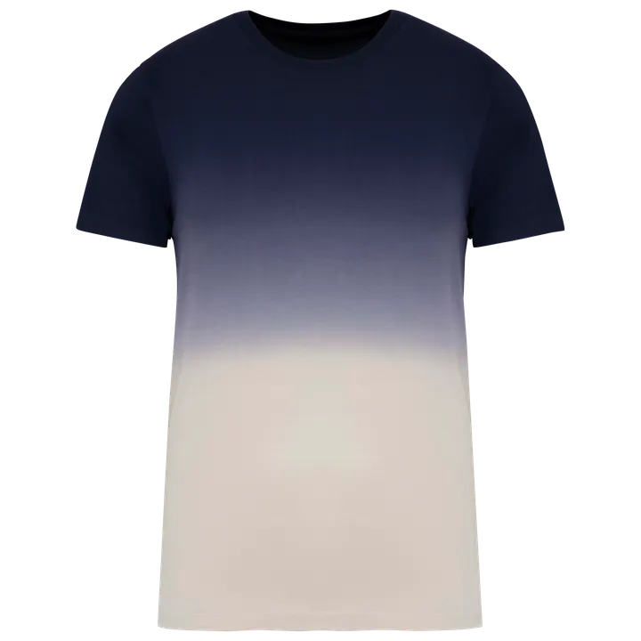 T-shirt écoresponsable Dip Dye unisexe Dip Dye Navy Blue