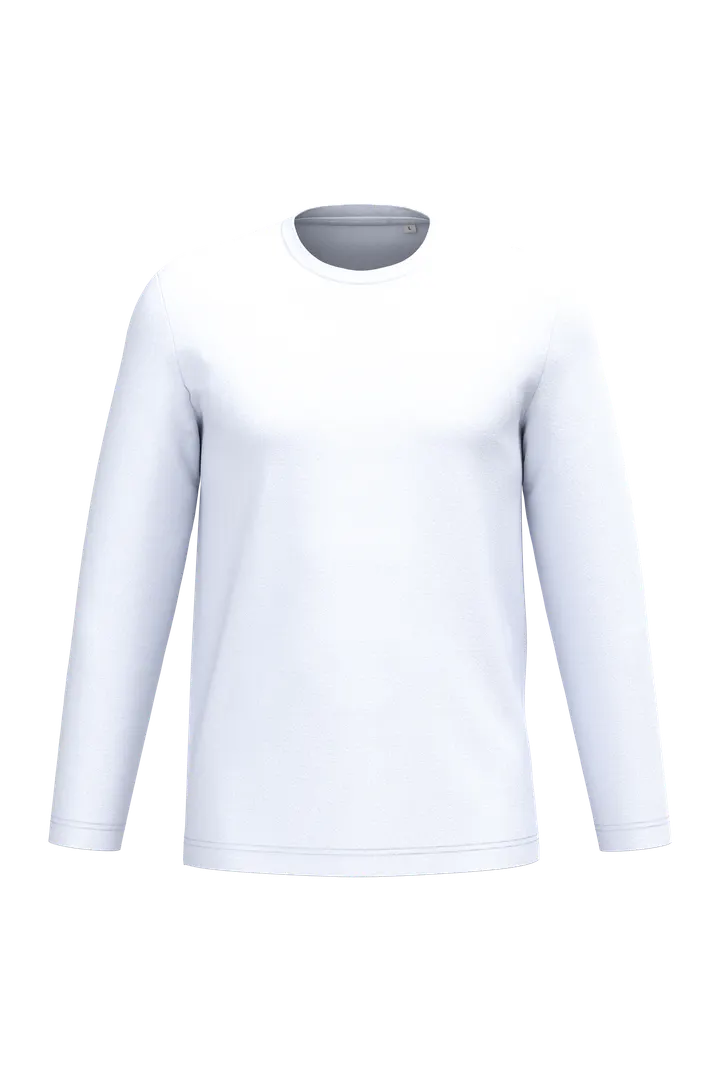 Umweltfreundliches Unisex-T-Shirt mit langen Ärmeln White