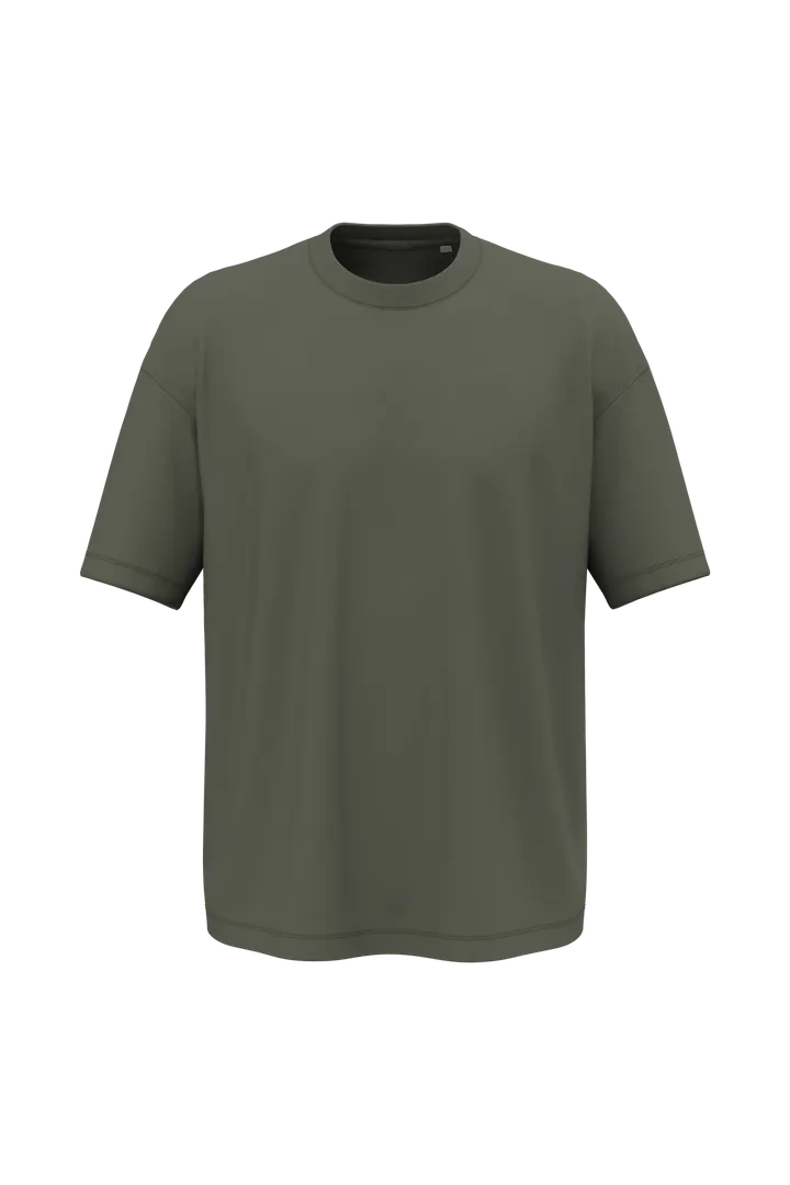 Umweltfreundliches Oversize Herren-T-Shirt Organic Khaki