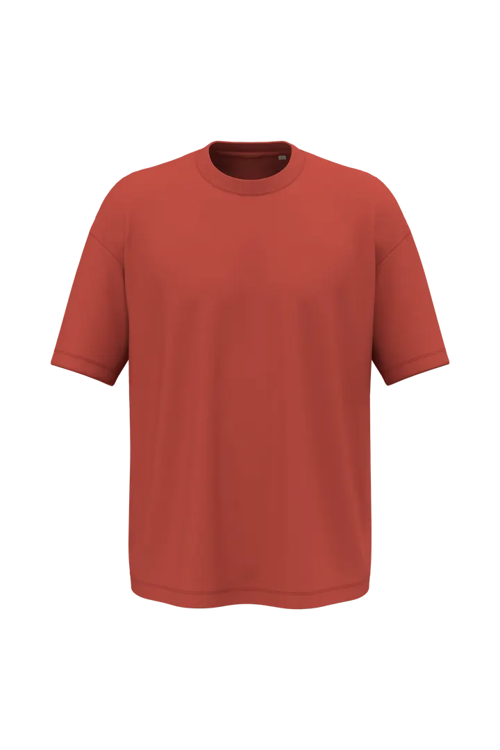 Umweltfreundliches Oversize Herren-T-Shirt Paprika