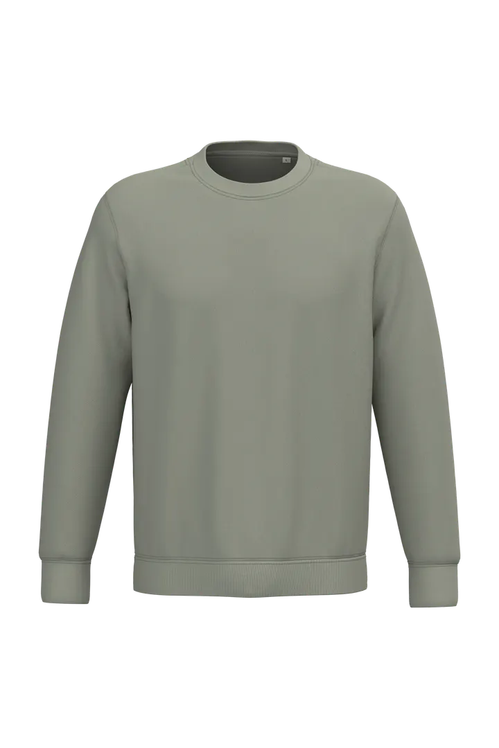 Umweltfreundliches Unisex-Sweatshirt mit Rundhalsausschnitt Almond Green