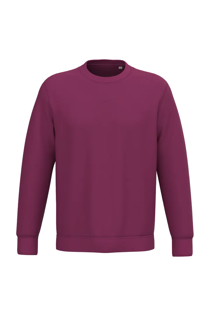 Umweltfreundliches Unisex-Sweatshirt mit Rundhalsausschnitt Cherry Purple