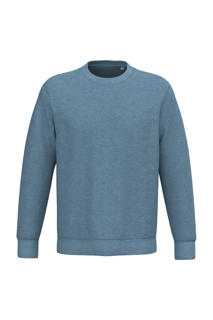 Umweltfreundliches Unisex-Sweatshirt mit Rundhalsausschnitt Cool Blue Heather