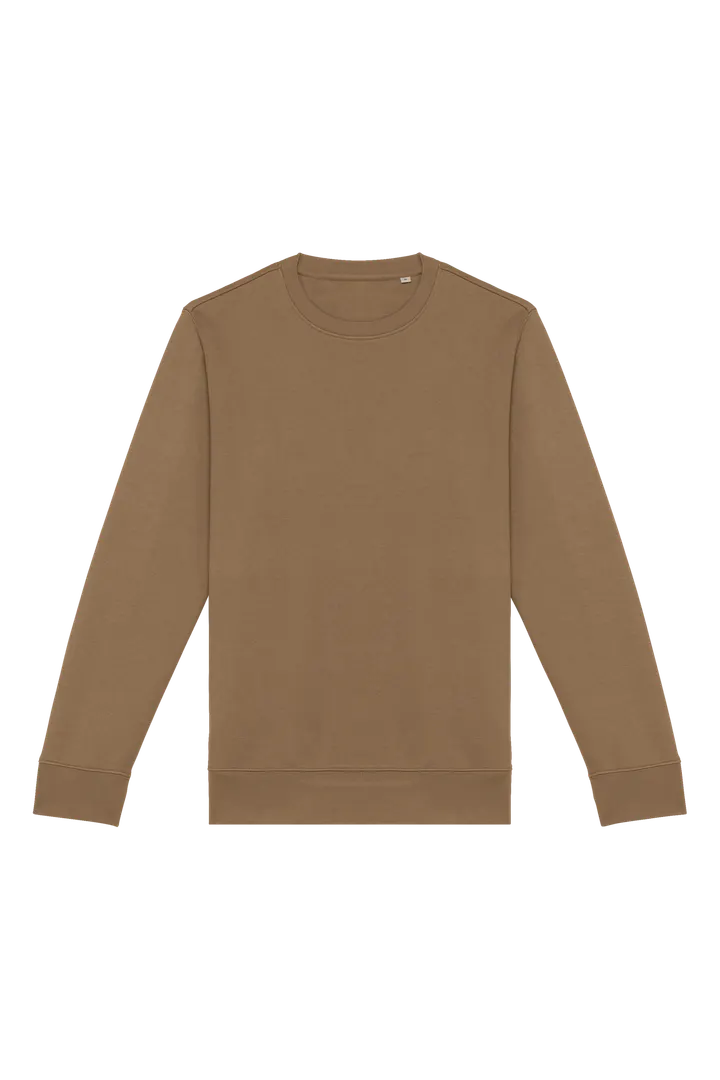 Umweltfreundliches Unisex-Sweatshirt mit Rundhalsausschnitt Dark camel