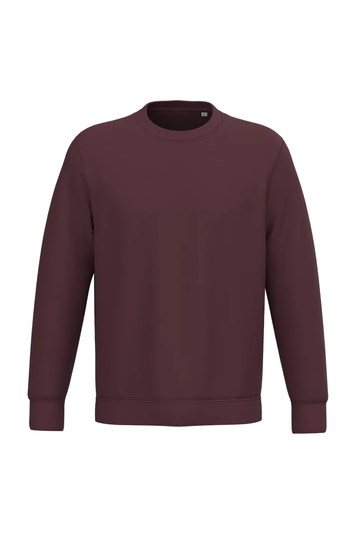 Umweltfreundliches Unisex-Sweatshirt mit Rundhalsausschnitt Dark Cherry
