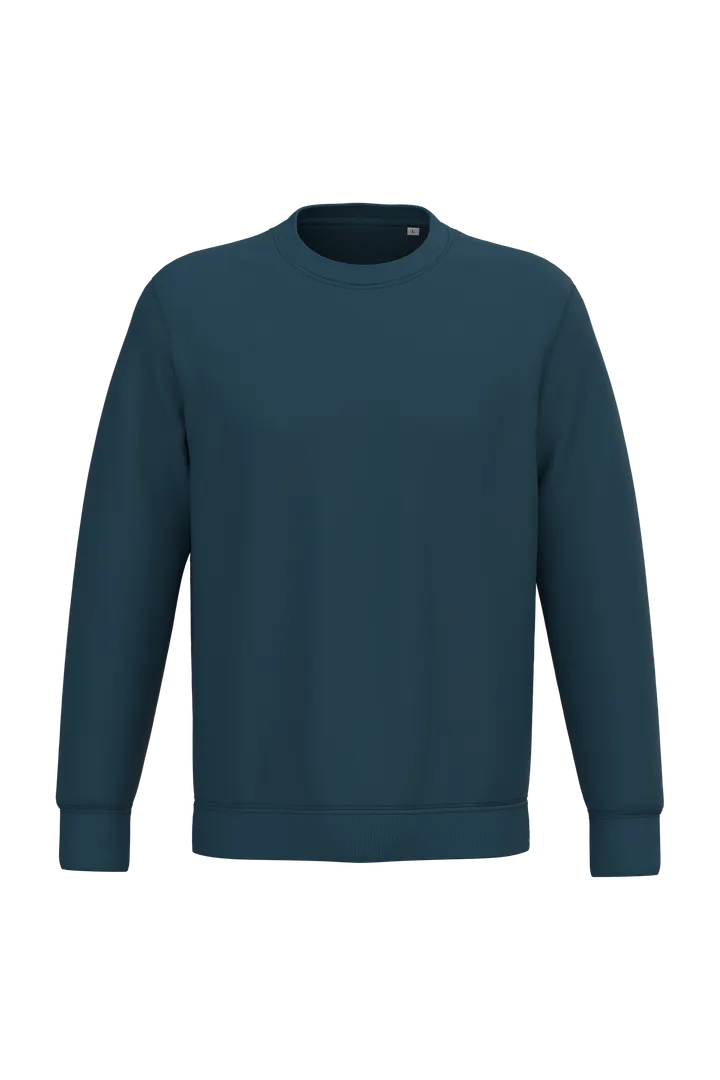 Umweltfreundliches Unisex-Sweatshirt mit Rundhalsausschnitt Peacock Blue