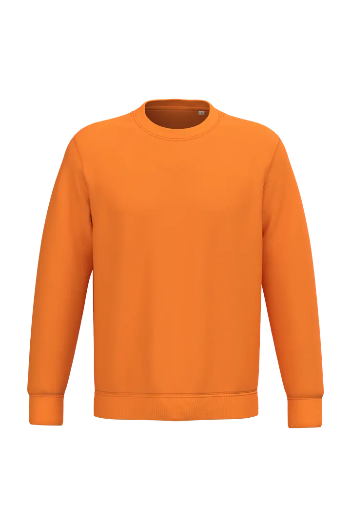 Umweltfreundliches Unisex-Sweatshirt mit Rundhalsausschnitt Tangerine
