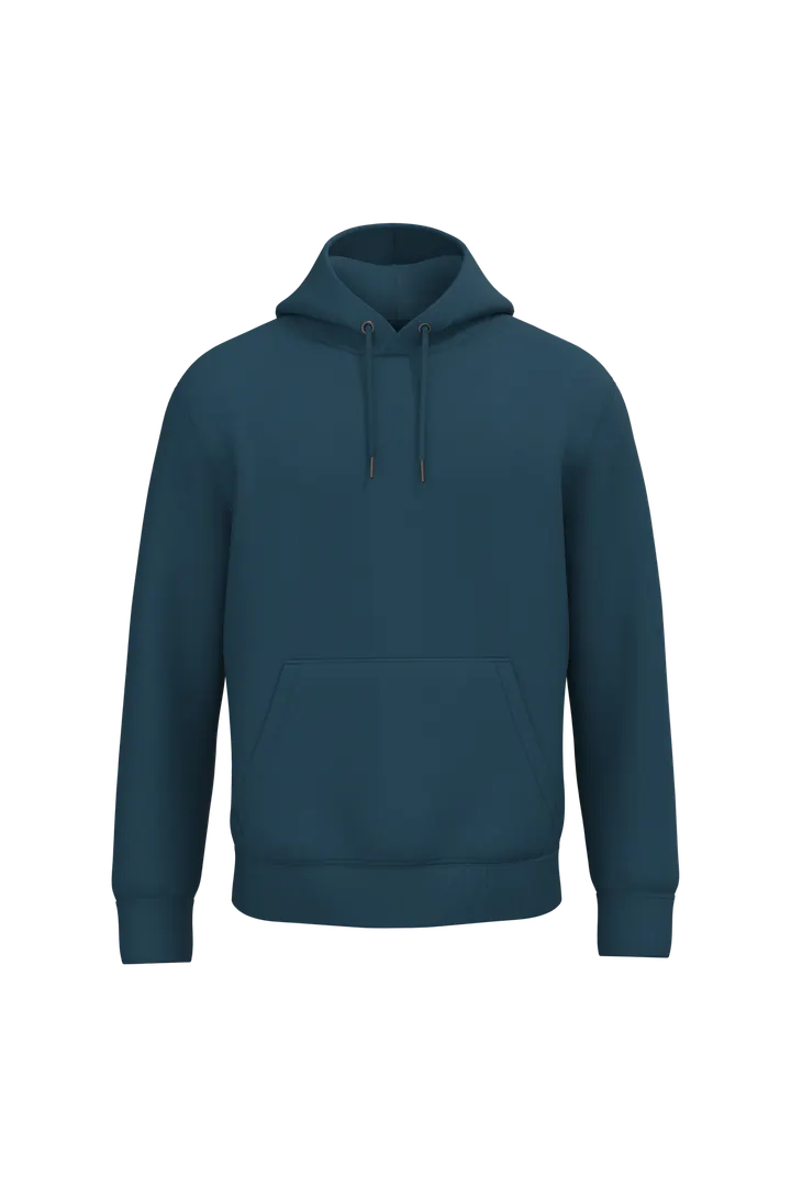 Umweltfreundliches Unisex Kapuzensweatshirt Peacock Blue