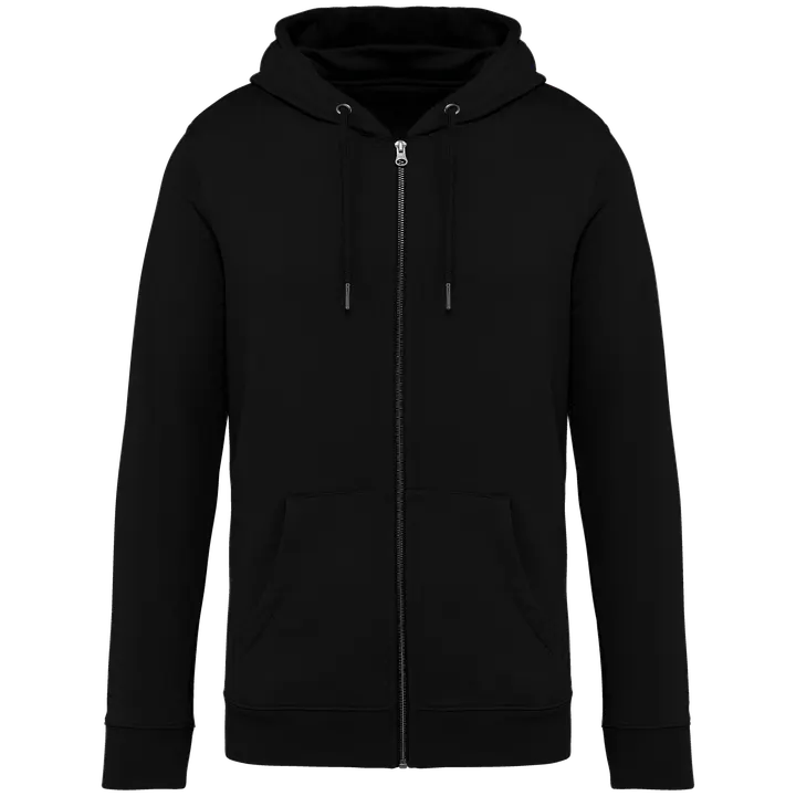 Umweltfreundliches Unisex Kapuzensweatshirt mit Reißverschluss Black