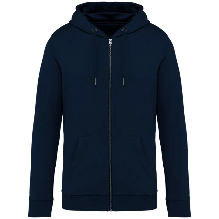 Umweltfreundliches Unisex Kapuzensweatshirt mit Reißverschluss Navy Blue