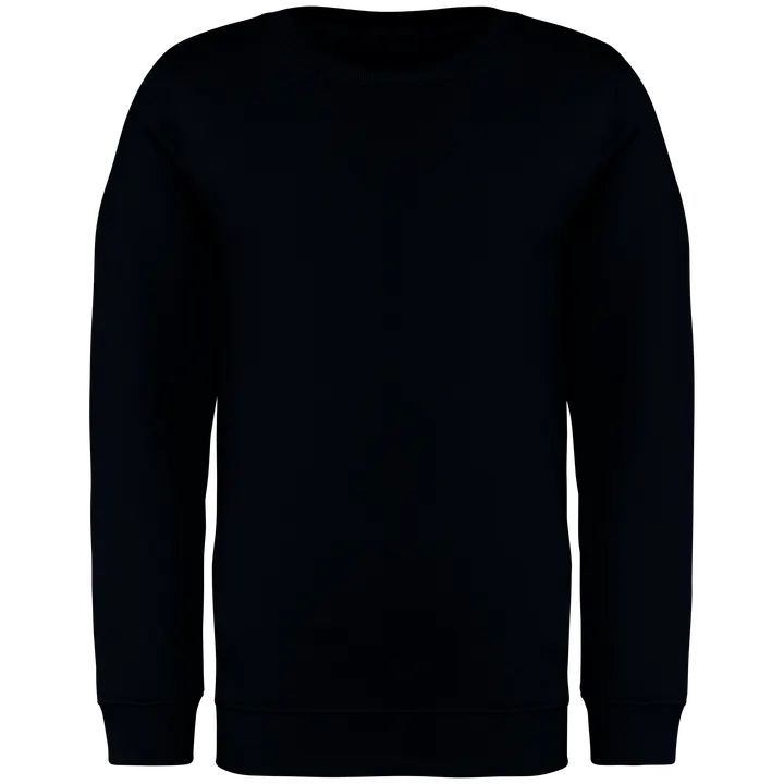 Umweltfreundliches Sweatshirt mit Rundhalsausschnitt für Kinder Black