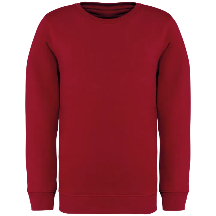 Umweltfreundliches Sweatshirt mit Rundhalsausschnitt für Kinder Hibiscus Red