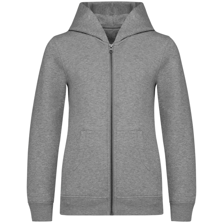 Sweat-shirt écoresponsable zippé à capuche enfant Moon Grey Heather