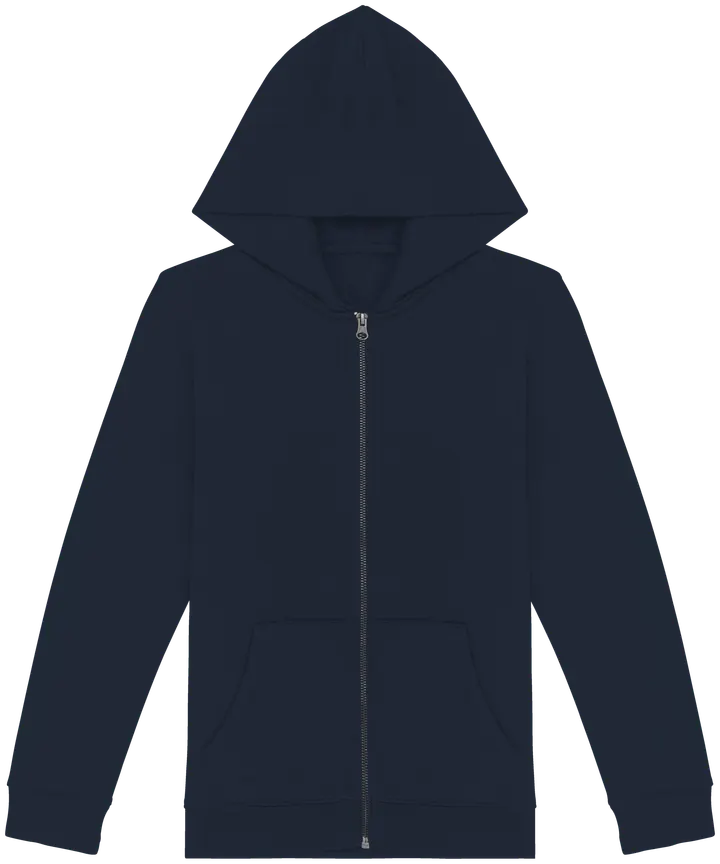 Sweat-shirt écoresponsable zippé à capuche enfant Navy Blue