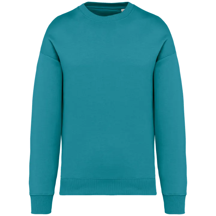 Umweltfreundliches Oversize Unisex-Sweatshirt mit Rundhalsausschnitt Adriatic Blue