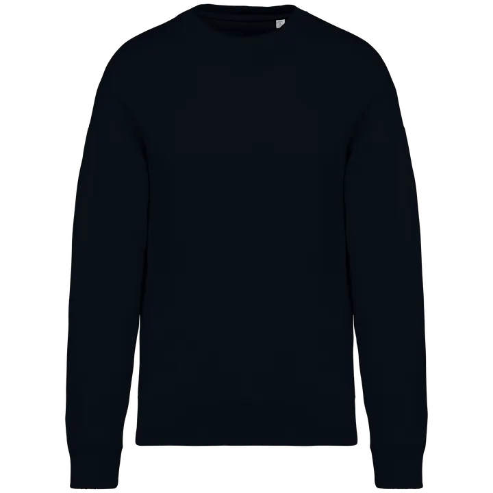 Umweltfreundliches Oversize Unisex-Sweatshirt mit Rundhalsausschnitt Black