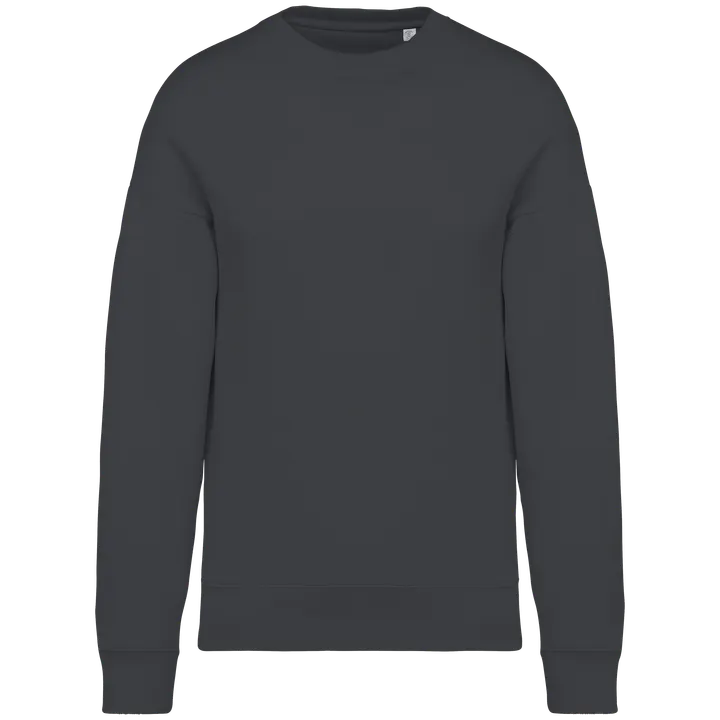 Umweltfreundliches Oversize Unisex-Sweatshirt mit Rundhalsausschnitt Iron Grey