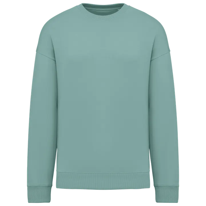 Umweltfreundliches Oversize Unisex-Sweatshirt mit Rundhalsausschnitt Jade Green